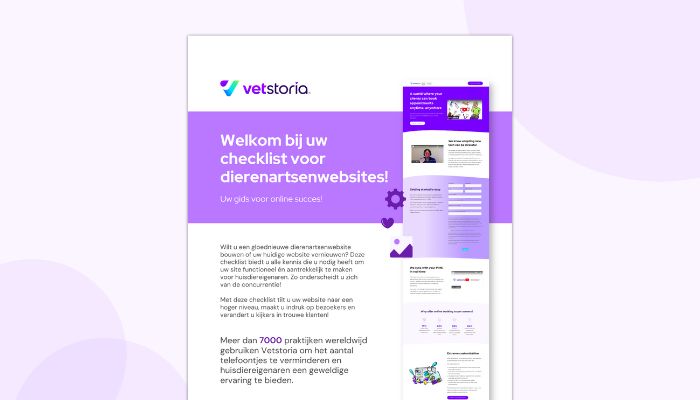 Vetstoria Veterinary Website Checklist - Dutch image