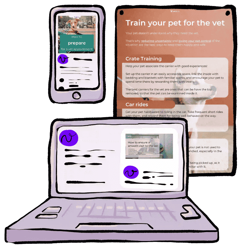 Prepare your pet for Vet Vetstoria mockup template image