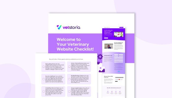 Vetstoria veterinary website checklist resource