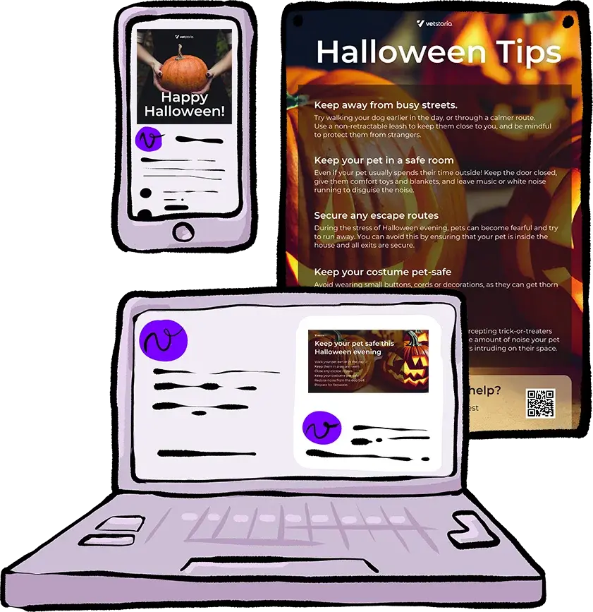 Halloween Pet Hazards Mockups Template