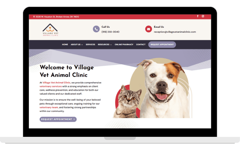 Vetstoria Websites customers mock up 2