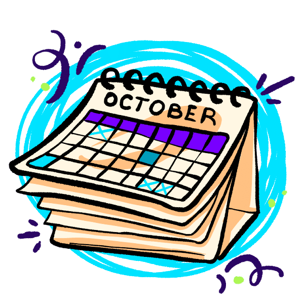 calendar october illustration