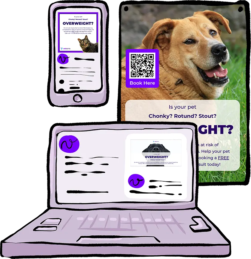 Pet Obesity Weight check Mockups Template