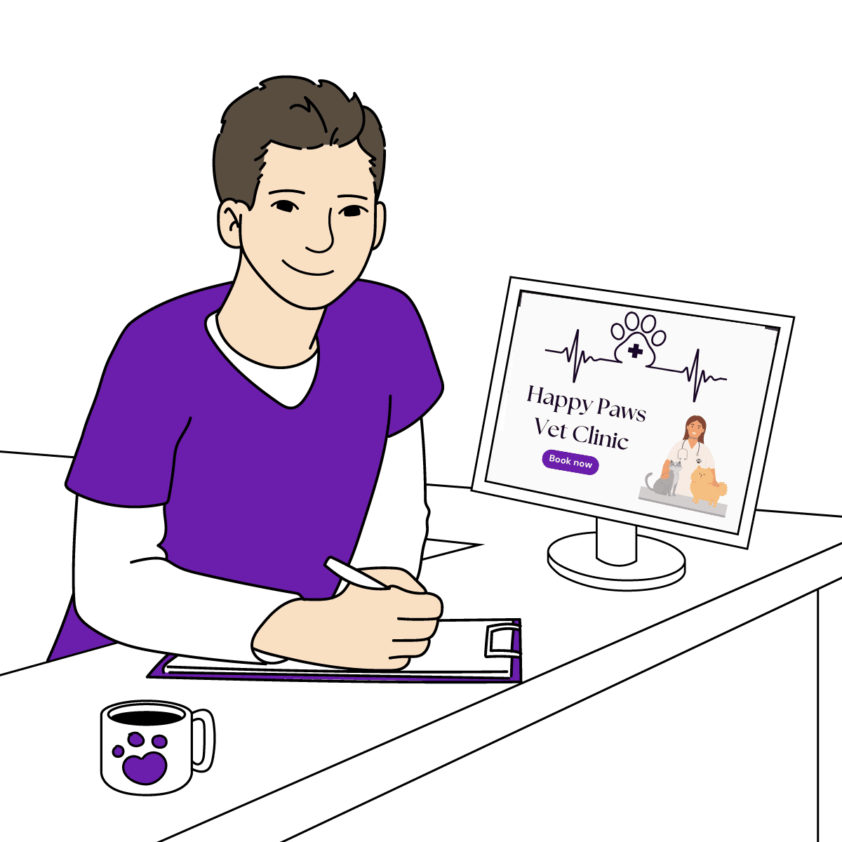Vetstoria customisable websites for veterinary clinics happy clinic staff